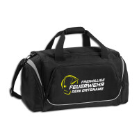 Sporttasche | Wunschtext Feuerwehr mit Ortsname Helmsilhouet