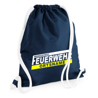 Turnbeutel | Gymbag | Feuerwehr mit Ortsname im Balken +...