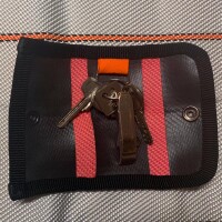 UNIKAT Schlüsseletui pink aus Feuerwehrschlauch - Upcyc