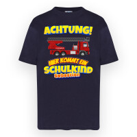 Kinder T-Shirt | Kids on fire Feuerwehr Schulkind | BACKDRA 