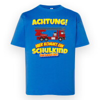 Kinder T-Shirt | Kids on fire Feuerwehr Schulkind | BACKDRA 