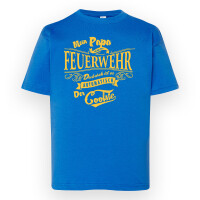 Kinder T-Shirt | Kids on fire Papa Feuerwehr der Coolste | B