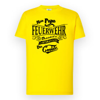 Kinder T-Shirt | Kids on fire Papa Feuerwehr der Coolste | B