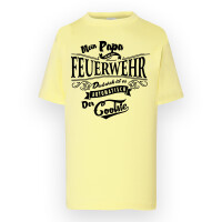 Kinder T-Shirt | Kids on fire Papa Feuerwehr der Coolste | B