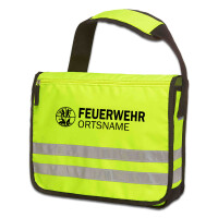 Reflective Messenger-Tasche | Feuerwehr mit Ortsname...