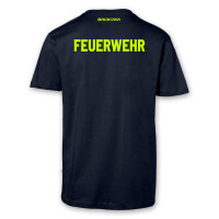 T-Shirt Männer navy blau | HAKRO 292 | Feuerwehr | BACK
