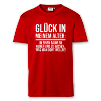 T-Shirt Männer | Fun Shirt Glück in meinem Alter |