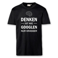T-Shirt Männer | Fun Shirt Denken ist wie googlen nur k