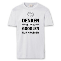 T-Shirt Männer | Fun Shirt Denken ist wie googlen nur k