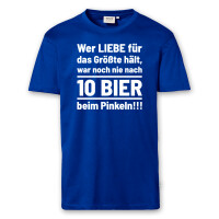 T-Shirt Männer | Fun Shirt Liebe vs. 10 Bier | BACKDRA 