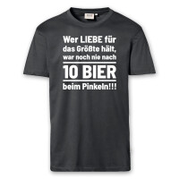 T-Shirt Männer | Fun Shirt Liebe vs. 10 Bier | BACKDRA 