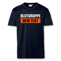 T-Shirt Männer | Fun Shirt Blutgruppe Text frei wä